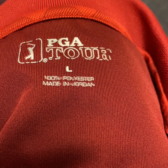 PGA Tour Red Checkered Polo Shirt sz. L - Picture 3 of 3